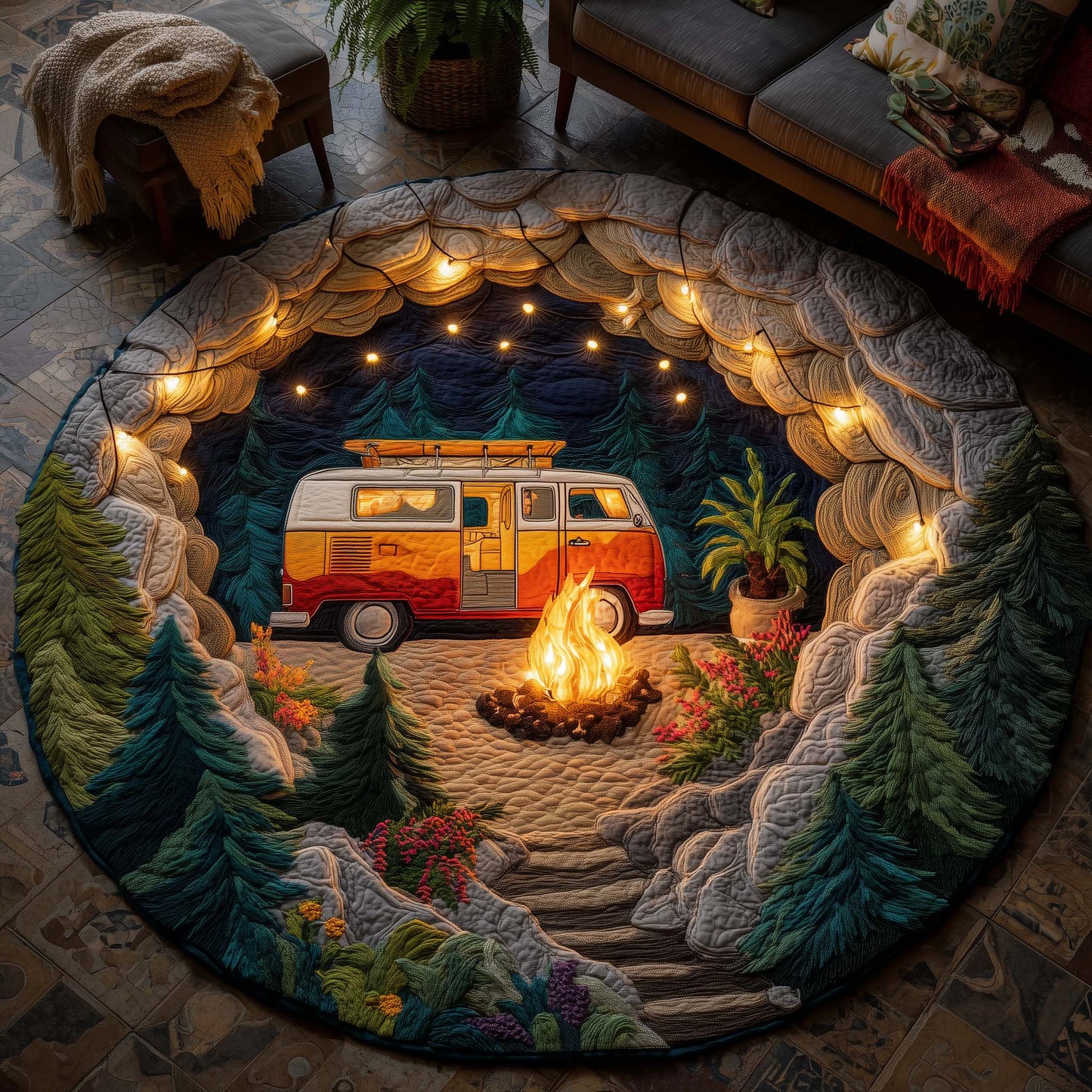 Woodland Journey Quilted Round Mat GFTOTP15213