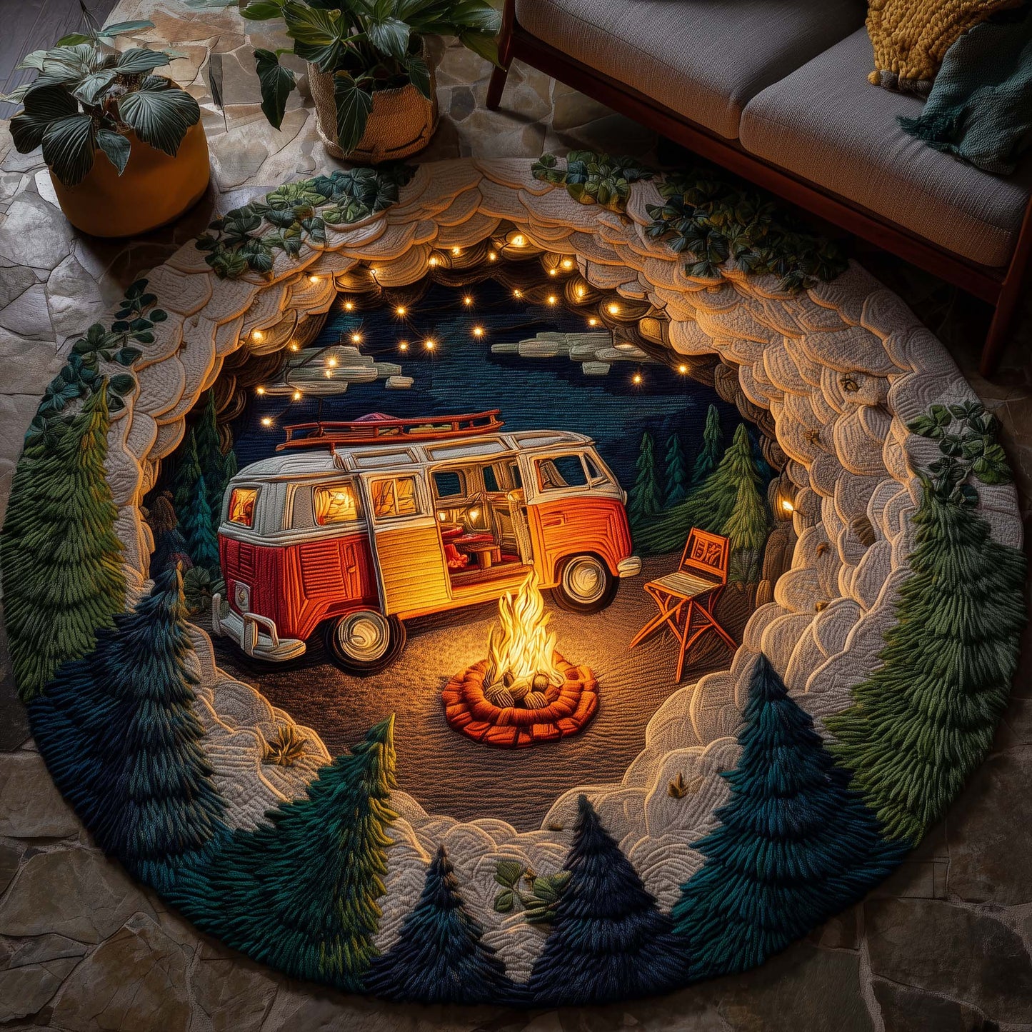 Woodland Journey Quilted Round Mat GFTOTP15214