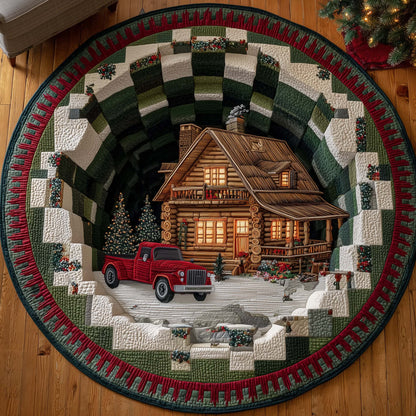 Cabin Retreat Quilted Round Mat GFTOTP15216