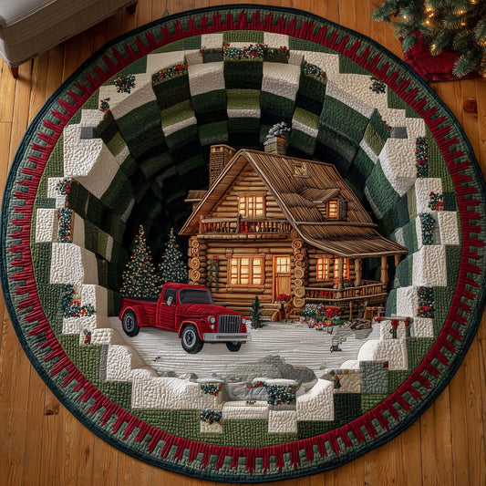 Cabin Retreat Quilted Round Mat GFTOTP15216
