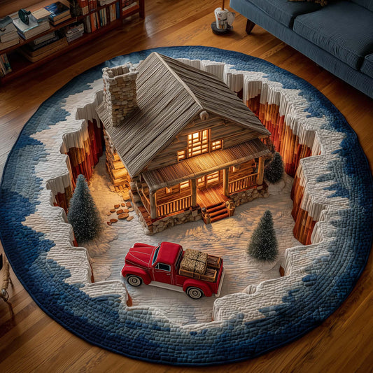 Cabin Retreat Quilted Round Mat GFTOTP15220
