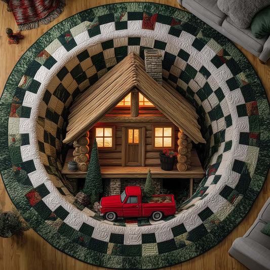 Cabin Retreat Quilted Round Mat GFTOTP15221