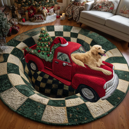 Retriever Magic Quilted Round Mat GFTOTP15358