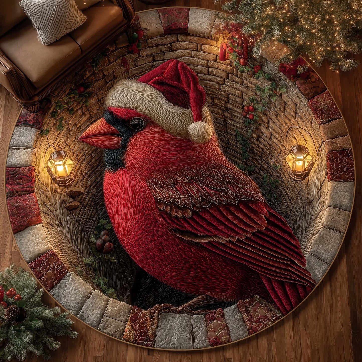 Cardinal Blessings Quilted Round Mat GFTOTP15396