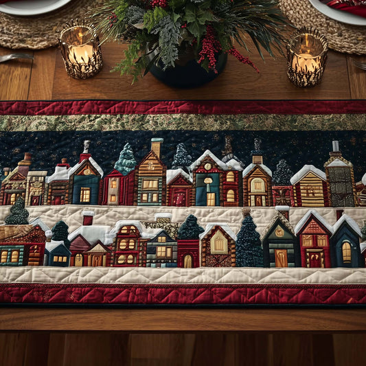 Christmas Village Quilted Table Runner GFTOTP15427