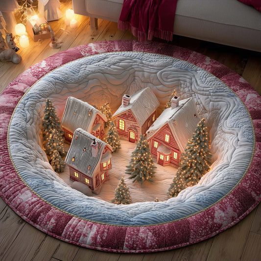 Christmas Village Quilted Round Mat GFTOTP15428