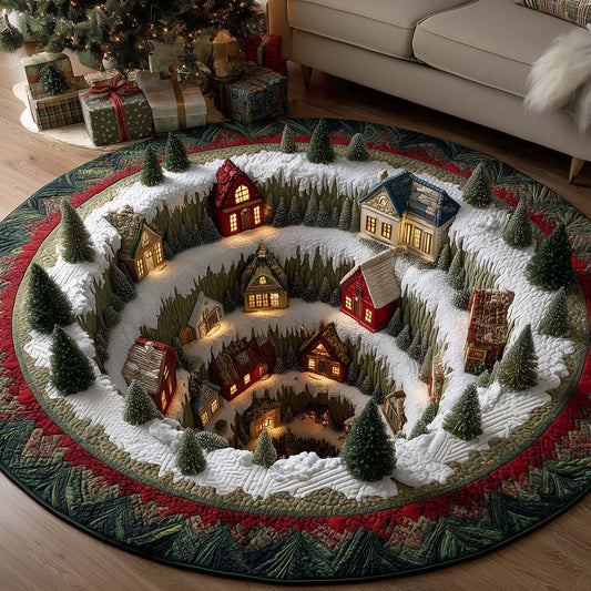 Christmas Village Quilted Round Mat GFTOTP15430