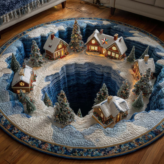 Christmas Village Quilted Round Mat GFTOTP15431