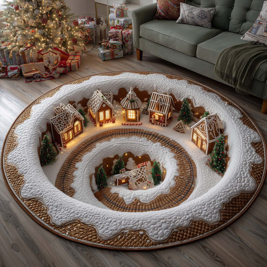 Christmas Village Quilted Round Mat GFTOTP15434