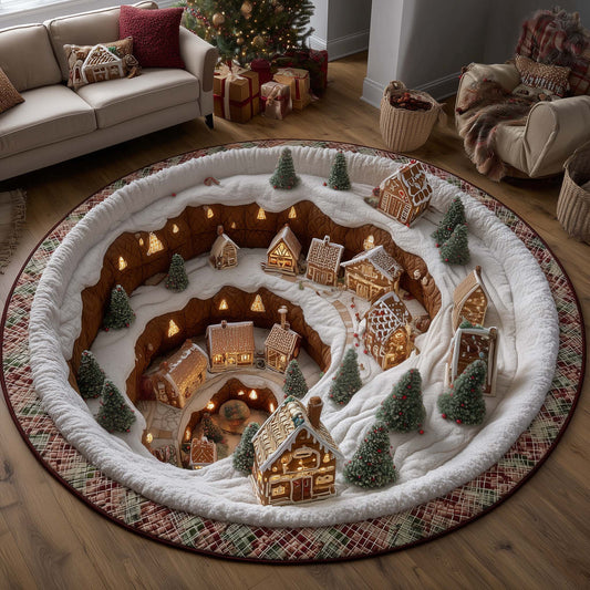 Christmas Village Quilted Round Mat GFTOTP15438