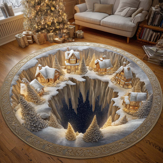 Christmas Village Quilted Round Mat GFTOTP15440