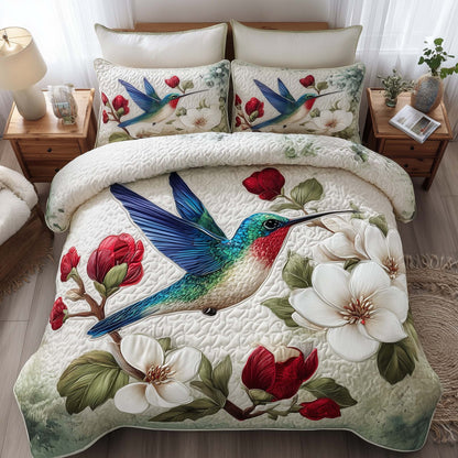 Hummingbird Haven 3-Piece Quilted Bedding Set GFTOTP15473