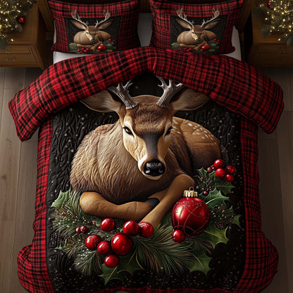 Yuletide Antler 3-Piece Quilted Bedding Set GFTOTP15480