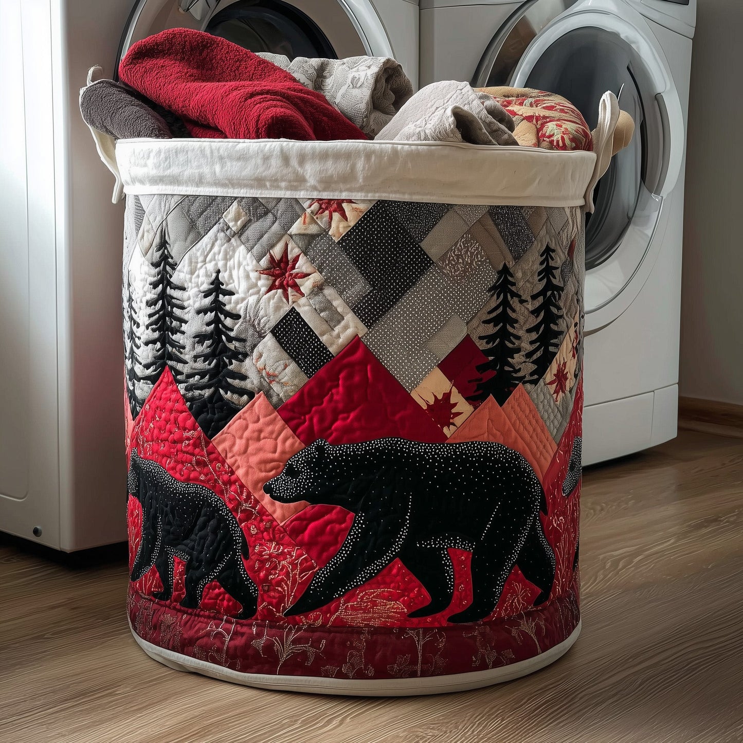 Bear Trails Quilted Landry Basket GFTOTP15512