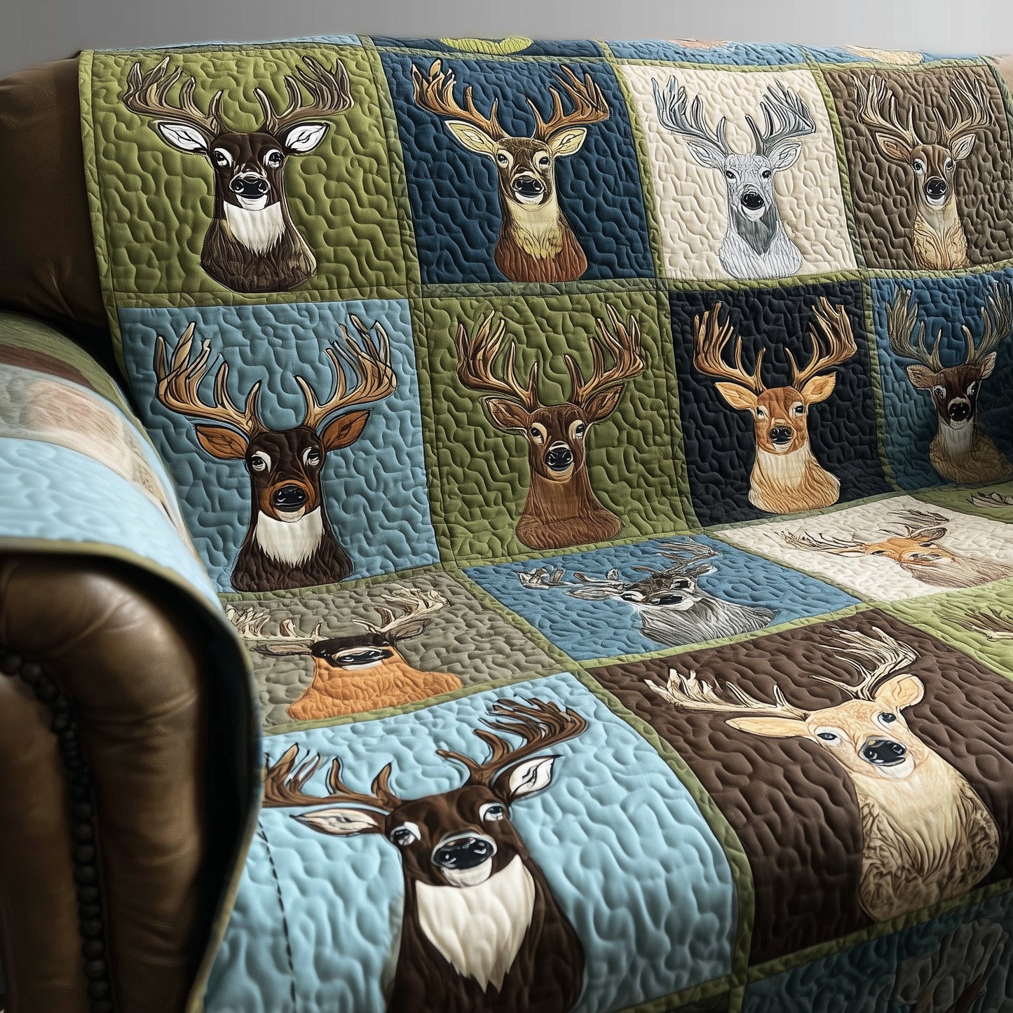 Deer Serenity Quilted Sofa Cover GFTOTP15520