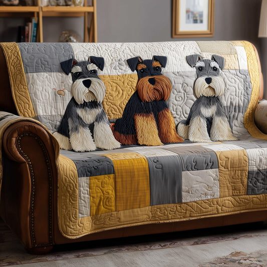 Schnauzer Dream Quilted Sofa Cover GFTOTP15522