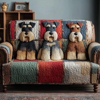 Schnauzer Dream Quilted Sofa Cover GFTOTP15524