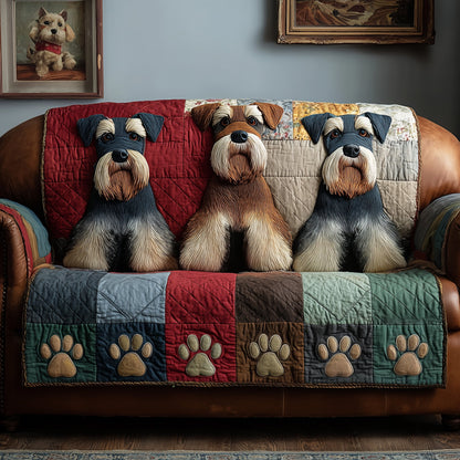 Schnauzer Dream Quilted Sofa Cover GFTOTP15525