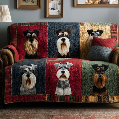 Schnauzer Dream Quilted Sofa Cover GFTOTP15528