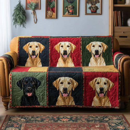 Labrador Delight Quilted Sofa Cover GFTOTP15529