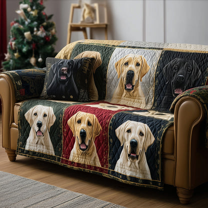 Labrador Delight Quilted Sofa Cover GFTOTP15531