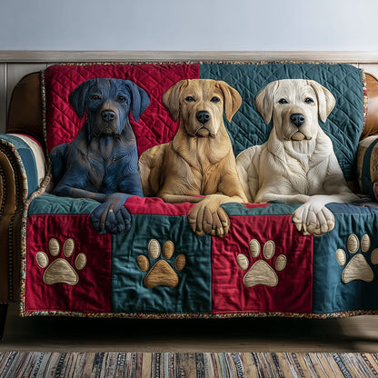 Labrador Delight Quilted Sofa Cover GFTOTP15533