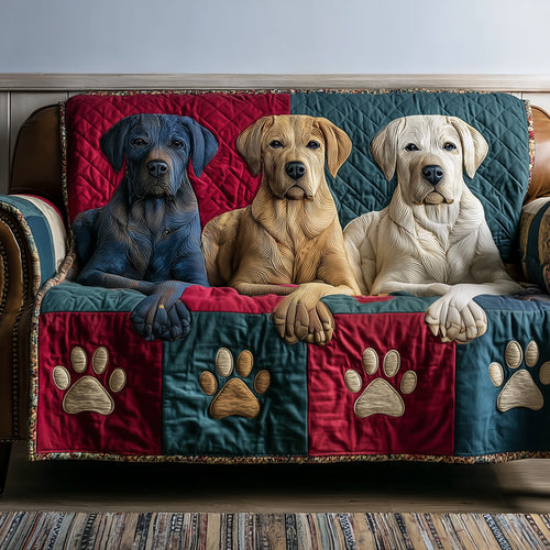 Labrador Delight Quilted Sofa Cover GFTOTP15533