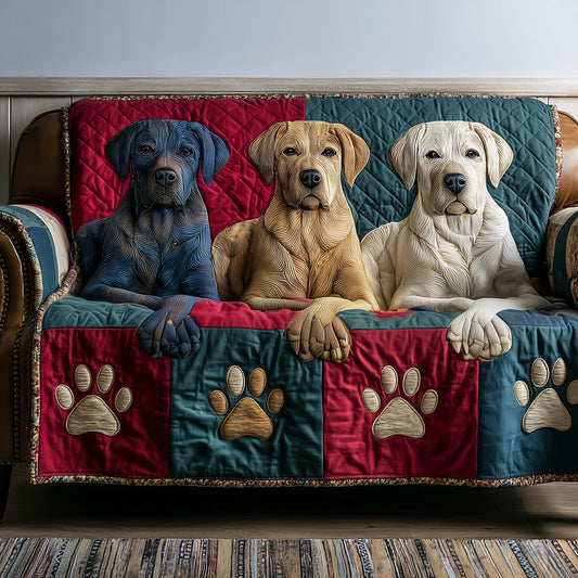 Labrador Delight Quilted Sofa Cover GFTOTP15533