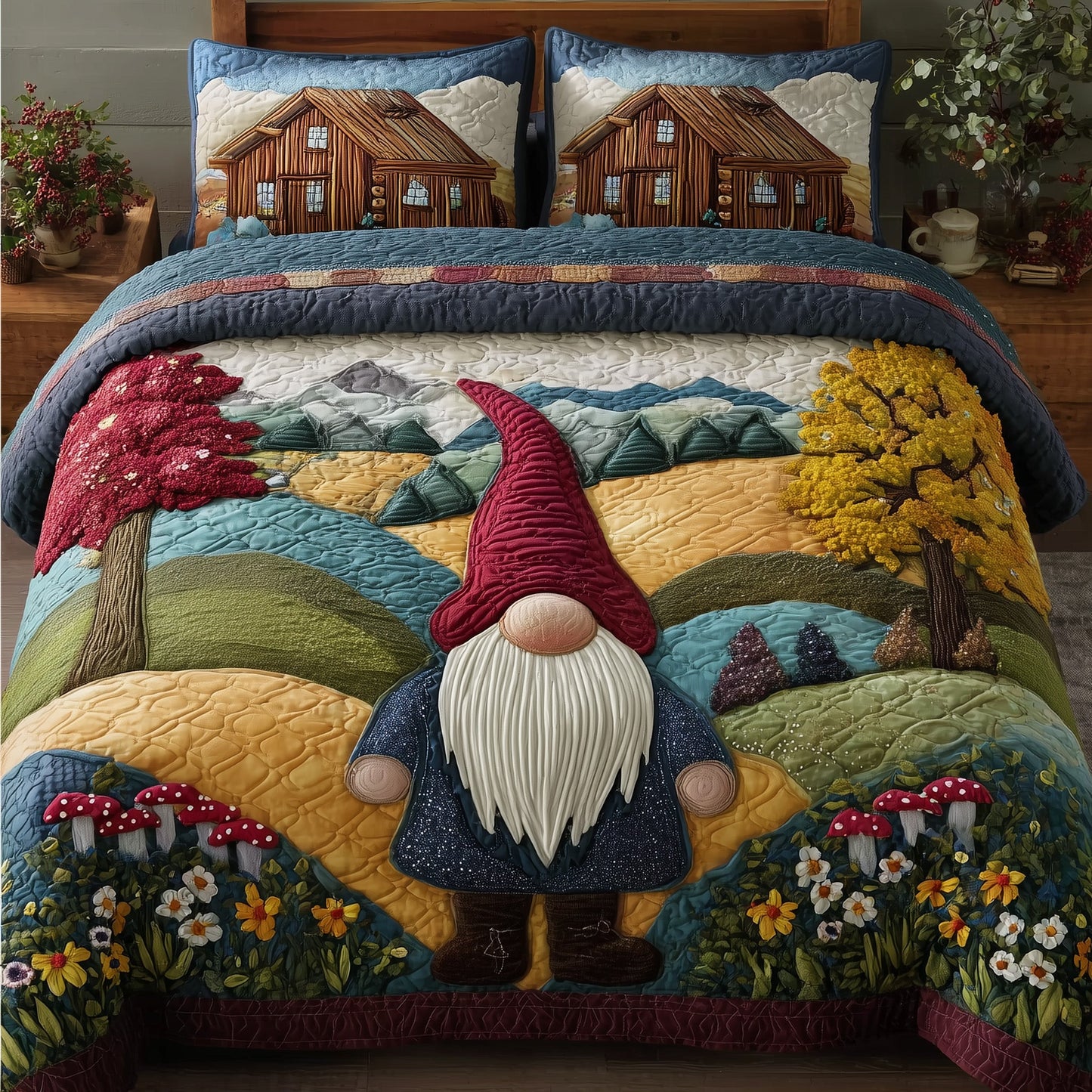 Blossom Pasture 3-Piece Quilted Bedding Set GFTOTP15556