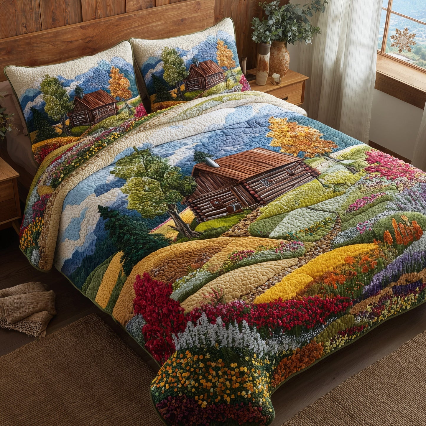 Blossom Pasture 3-Piece Quilted Bedding Set GFTOTP15558