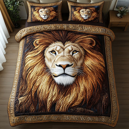 Majestic Lion 3-Piece Quilted Bedding Set GFTOTP15581