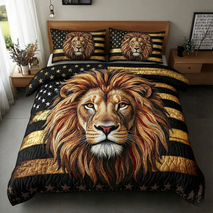Majestic Lion 3-Piece Quilted Bedding Set GFTOTP15582
