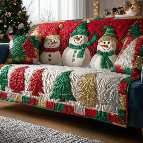 Holiday Glow Quilted Sofa Cover GFTOTP15585