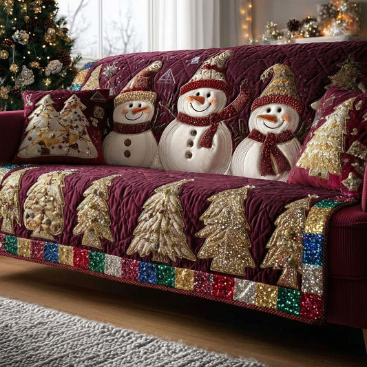 Holiday Glow Quilted Sofa Cover GFTOTP15586