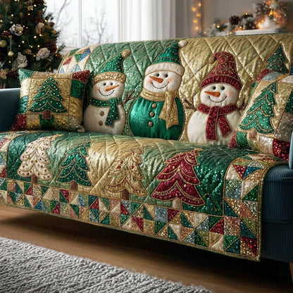 Holiday Glow Quilted Sofa Cover GFTOTP15588