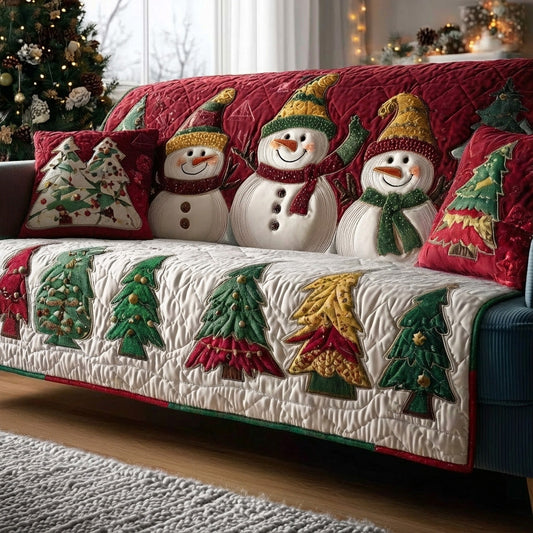 Holiday Glow Quilted Sofa Cover GFTOTP15589