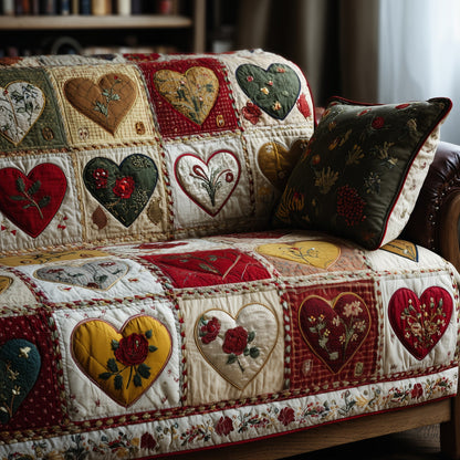 Love Meadow Quilted Sofa Cover GFTOTP15623