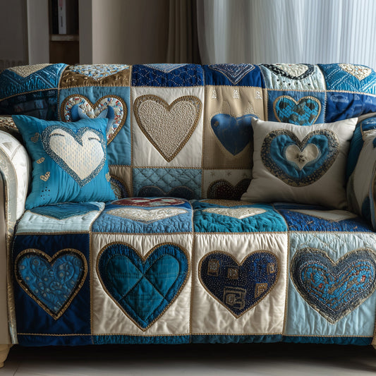 Love Meadow Quilted Sofa Cover GFTOTP15624