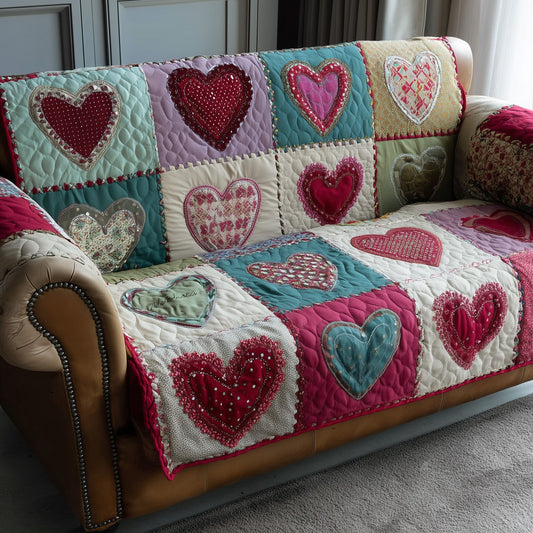 Love Meadow Quilted Sofa Cover GFTOTP15625