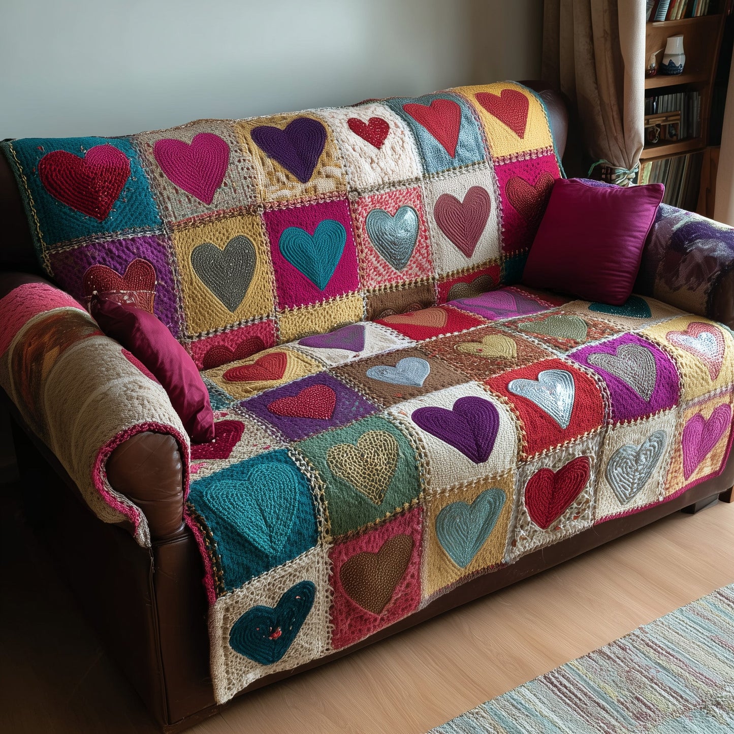 Love Meadow Quilted Sofa Cover GFTOTP15627