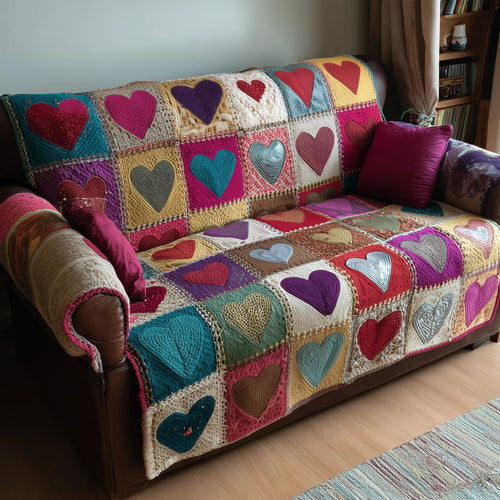 Love Meadow Quilted Sofa Cover GFTOTP15627