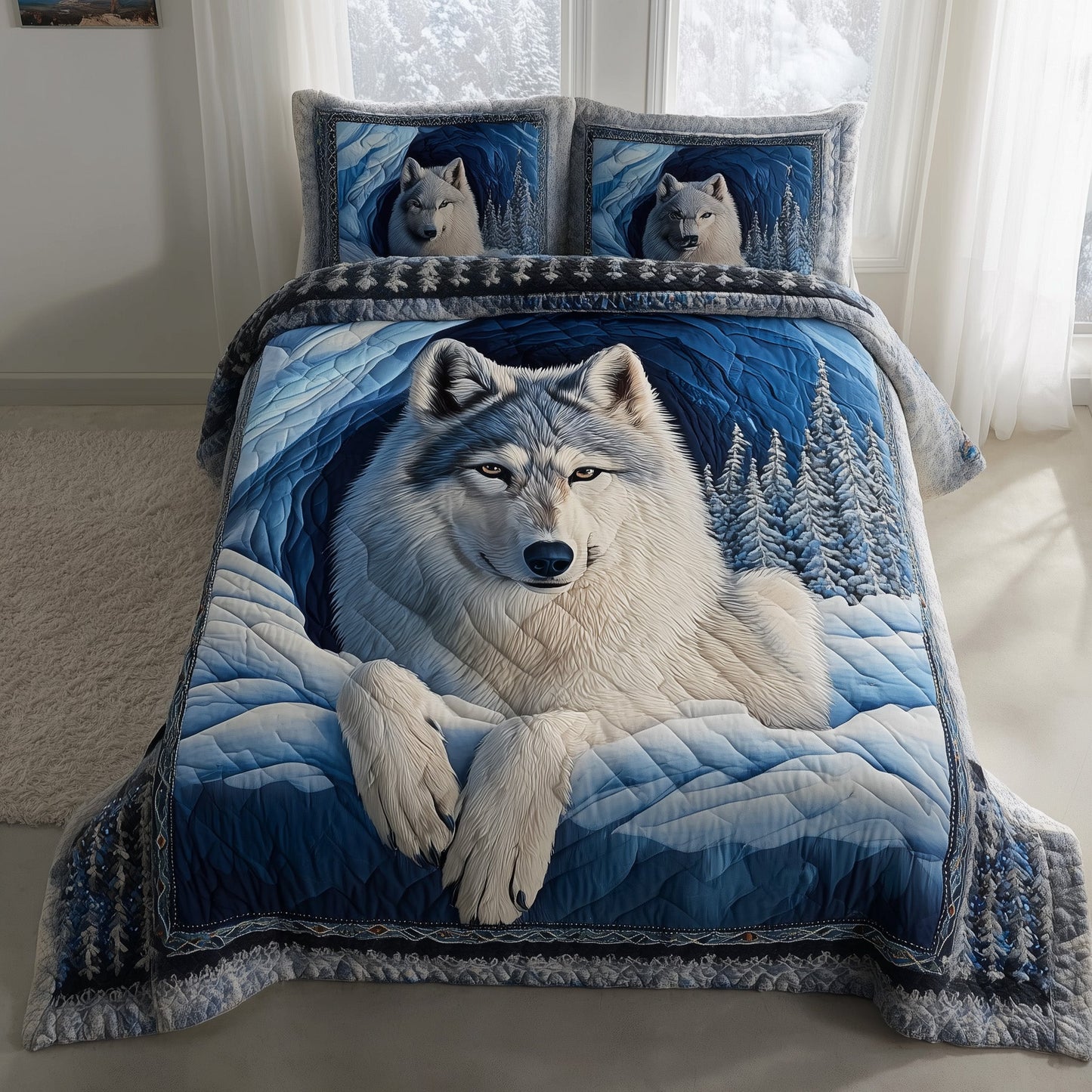 Lone Guardian 3-Piece Quilted Bedding Set GFTOTP15699