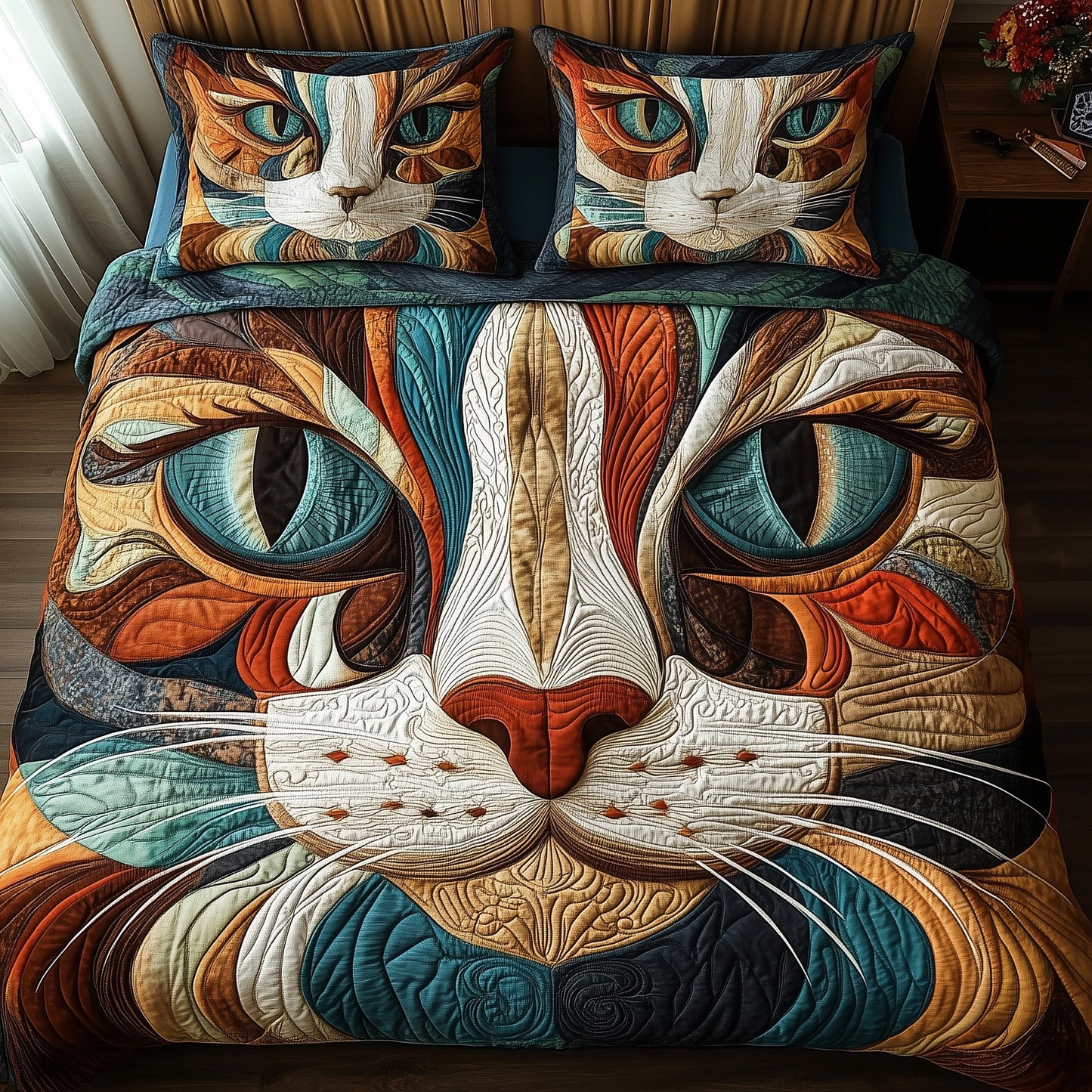 Catitude 3-Piece Quilted Bedding Set GFTOTP15707