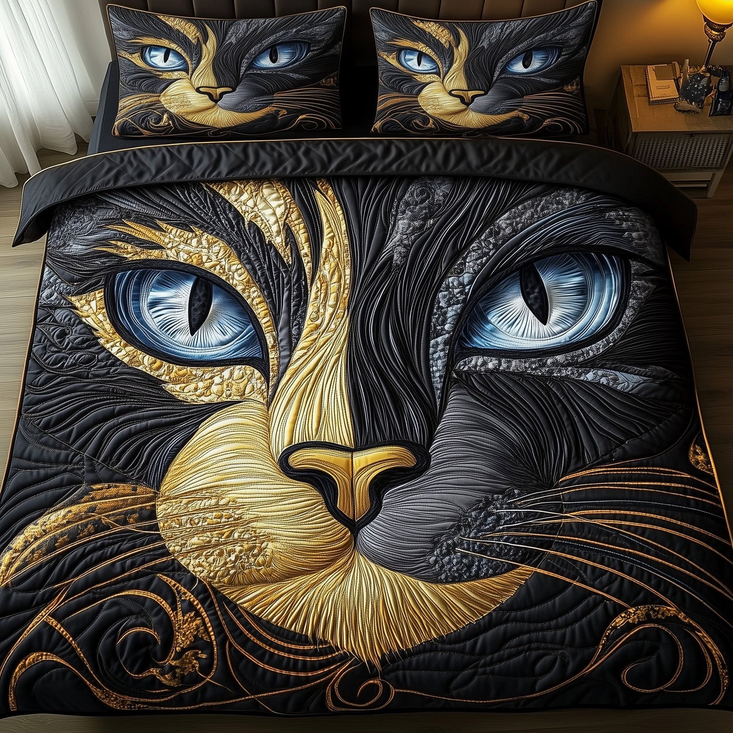 Catitude 3-Piece Quilted Bedding Set GFTOTP15708