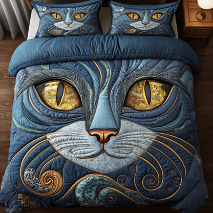 Catitude 3-Piece Quilted Bedding Set GFTOTP15709