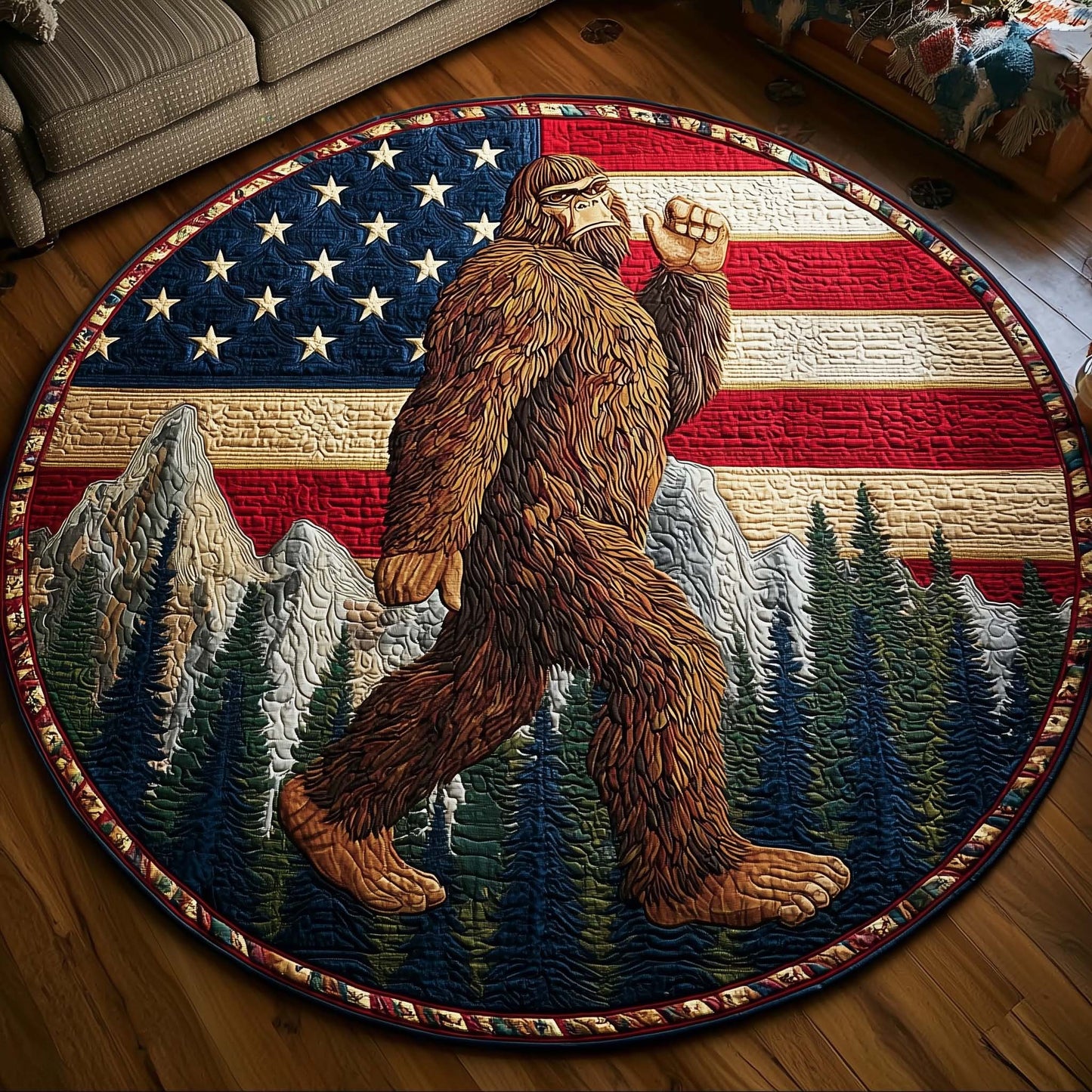 Wilderness Myth Quilted Round Mat GFTOTP15722