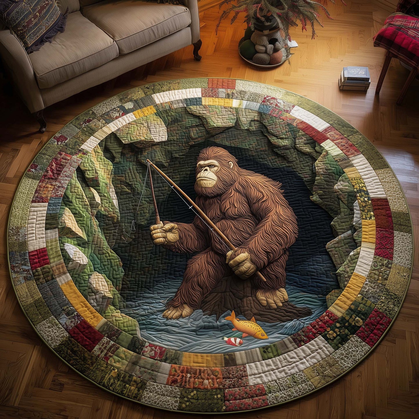 Wilderness Myth Quilted Round Mat GFTOTP15725