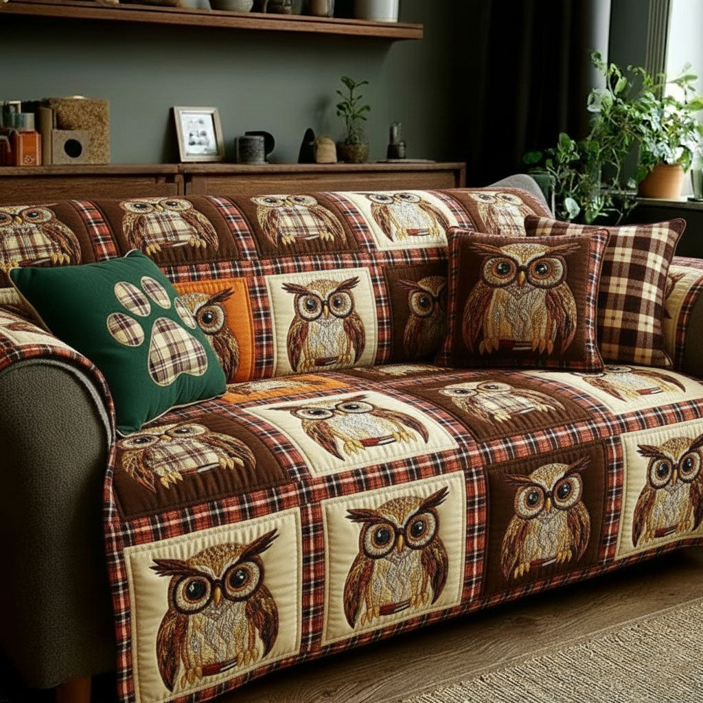 Wise Wings Quilted Sofa Cover GFTOTP15732