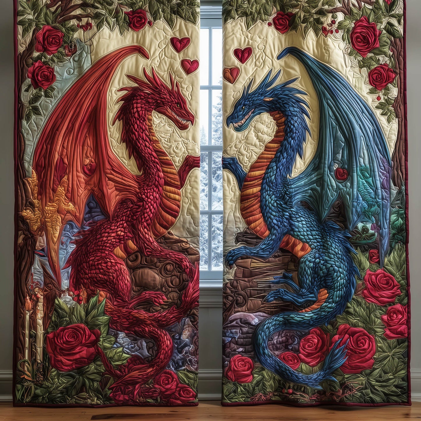 Ancient Guardian Quilted Curtains GFTOTP15787