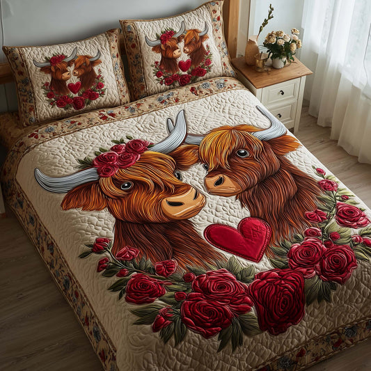 Lovebound Hearts 3-Piece Quilted Bedding Set GFTOTP15816